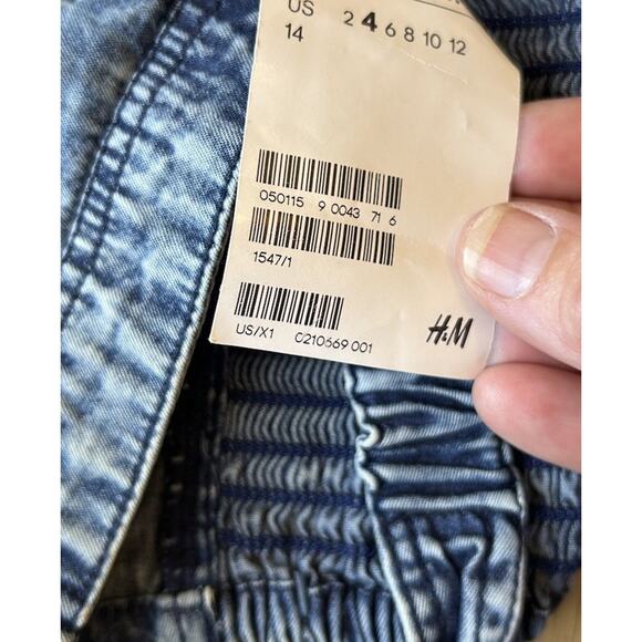 NWT Denim Jean Corset Bustier Crop Tank Top Country Western Cowgirl Pearl Snap 4 - Picture 12 of 12